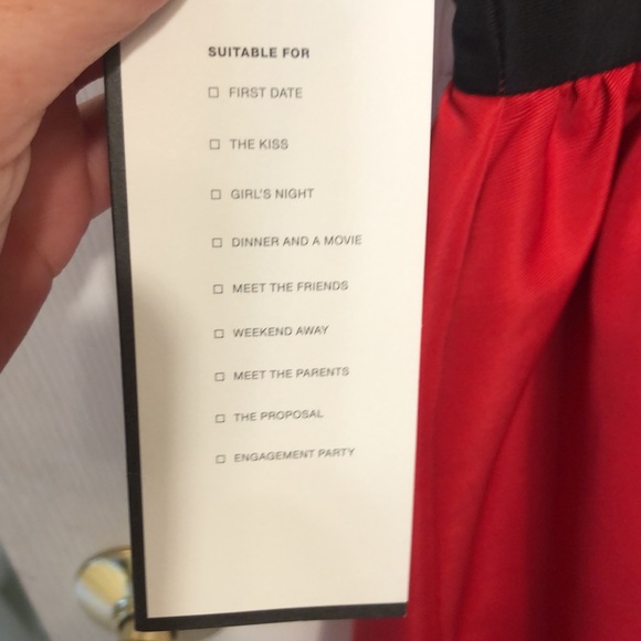 NWT Red and Black Prabap Gurung Dress Size 12 - Picture 7 of 8